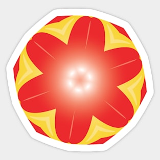 Red Yellow Flower Sticker